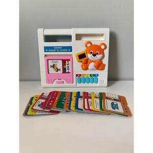 Vintage RadioShack Show 'N Learn Preschool Toy With 2 Sided Cards- Working